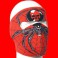 Neoprene mask spider black/red