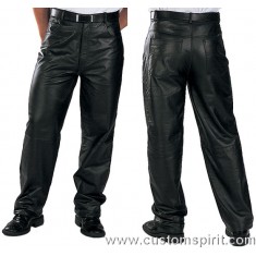 Black leather jeans size XL