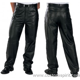 Black leather jeans size XL