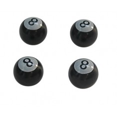 Cap Tyre valve number 8 black